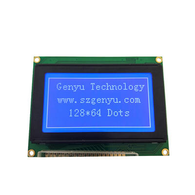 Genyu Mono Graphic COB display 128*64 lcd module LCM with Blue/Yellow-Green Color
