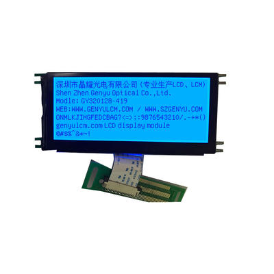 320x128 Dot Matrix COB LCD Blue Background Graphic LCD Module