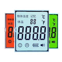 Monochrome LCD Custom 7 Segment LCD Display For Body temperature display