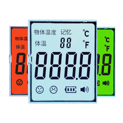 Monochrome LCD Custom 7 Segment LCD Display For Body temperature display
