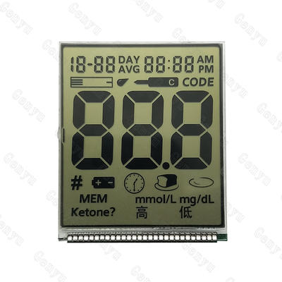 LCD Manufacturer HTN 7 Segment Display For Glucometer Screen